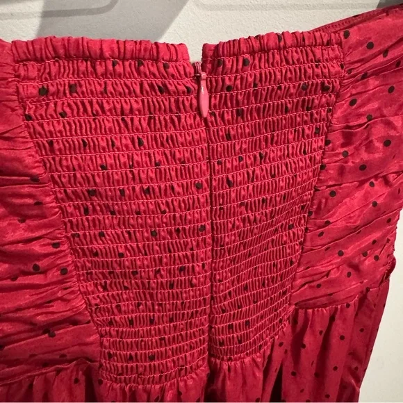 NWT Abercrombie & Fitch Strapless Cutout Maxi Dress in Plum Dot, Size MP - Picture 12 of 13